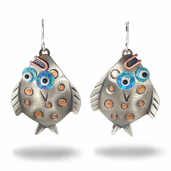 ladies earrings ethical-Flounder Earrings