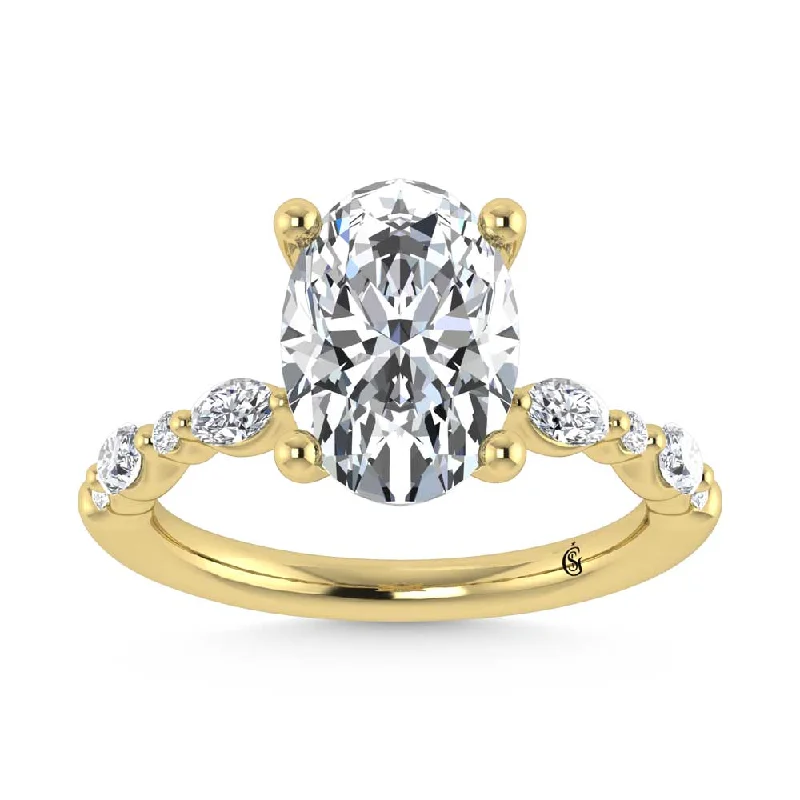 ladies engagement rings budget-14K Yellow Gold Lab Grown Diamond 2 3/8 Ct.Tw. Engagement Ring