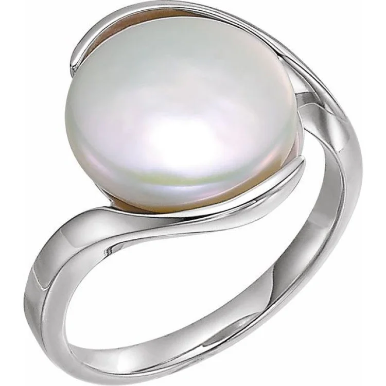 ladies rings horoscope-Coin Pearl Ring