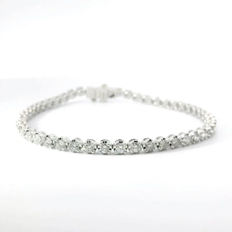 Ladies bracelets citrine brilliance -14K White Gold Diamond Tennis Bracelet