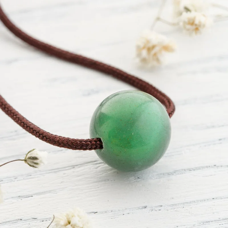 Ladies necklaces radiant drop -Lucky Aventurine Necklace