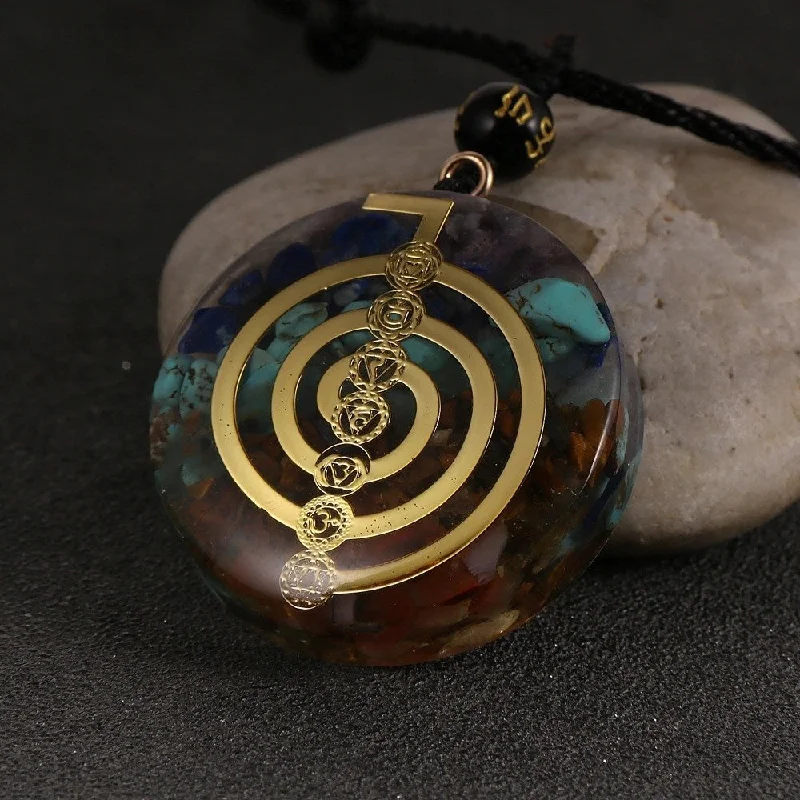 Ladies necklaces viking rune -Chakra Balance Orgone Necklace