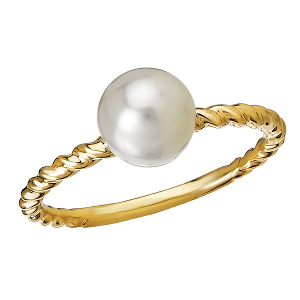 ladies rings milestone-Ladies Fashion Freshwater Pearl Ring