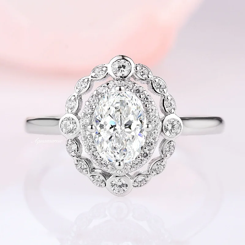 ladies engagement rings sun-Valentina Engagement Ring- 10K/14K/18K White Gold