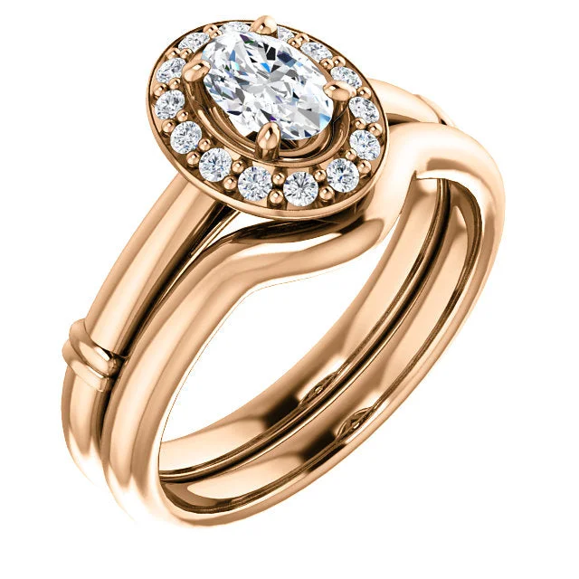 ladies engagement rings jared-14K Rose 6mm Oval Engagement Ring 122177:554:PMB