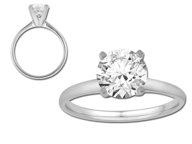 ladies engagement rings harmony-14K White Gold Diamond Solitaire Engagement Ring