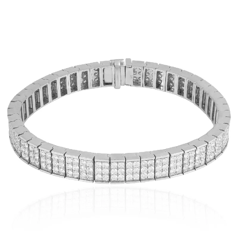 Ladies bracelets boho shine -14k White Gold 9.5ct Diamond Bracelet