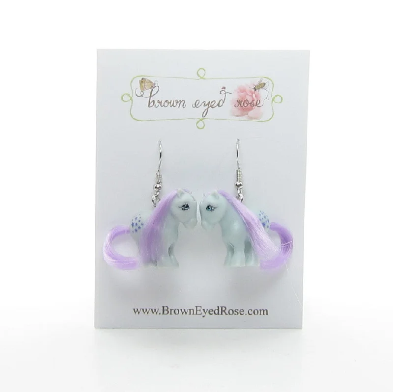 ladies earrings affordable-Blue Belle Retro My Little Pony Earrings