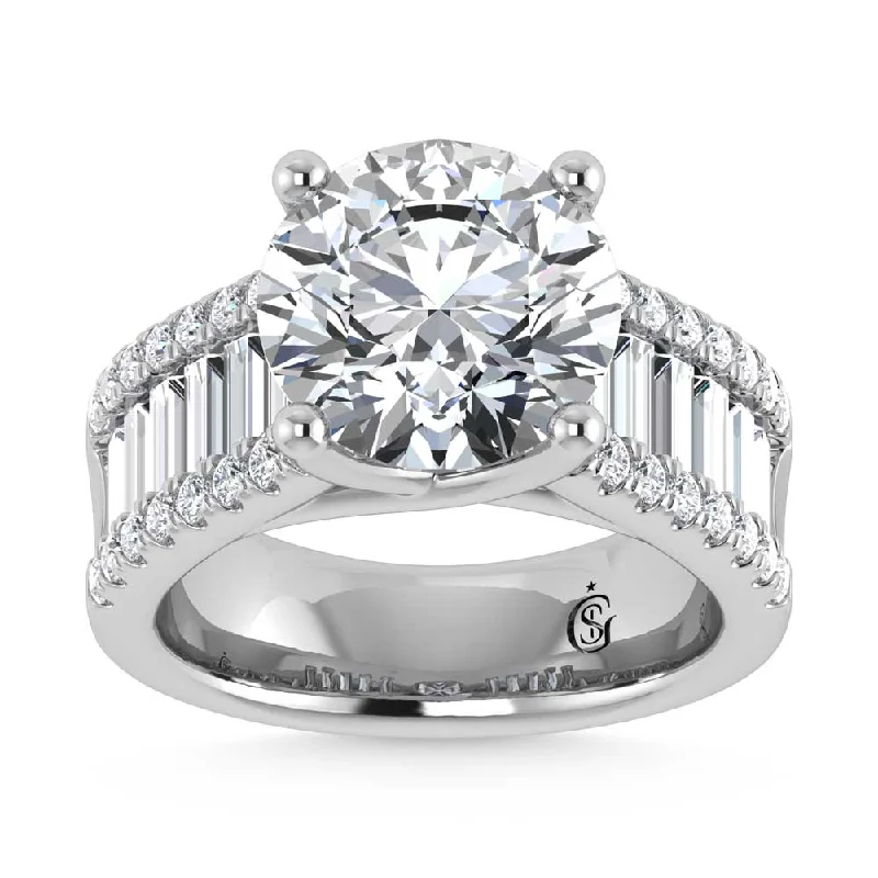 ladies engagement rings jared-14K White Gold Lab Grown Diamond 4 1/6 Ct.Tw. Engagement Ring