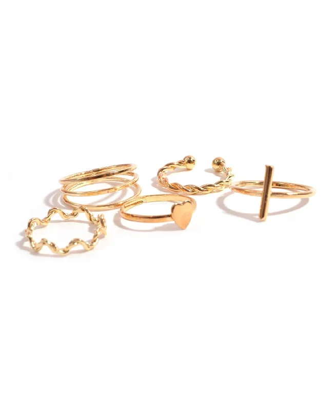 ladies rings same day delivery-Love Of Mix Ring Set