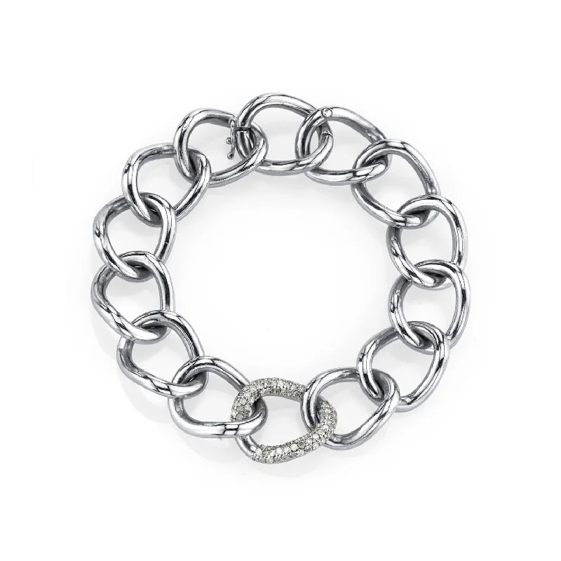 Ladies bracelets astro glow -London Link Chain Bracelet With One Diamond Link B0000306