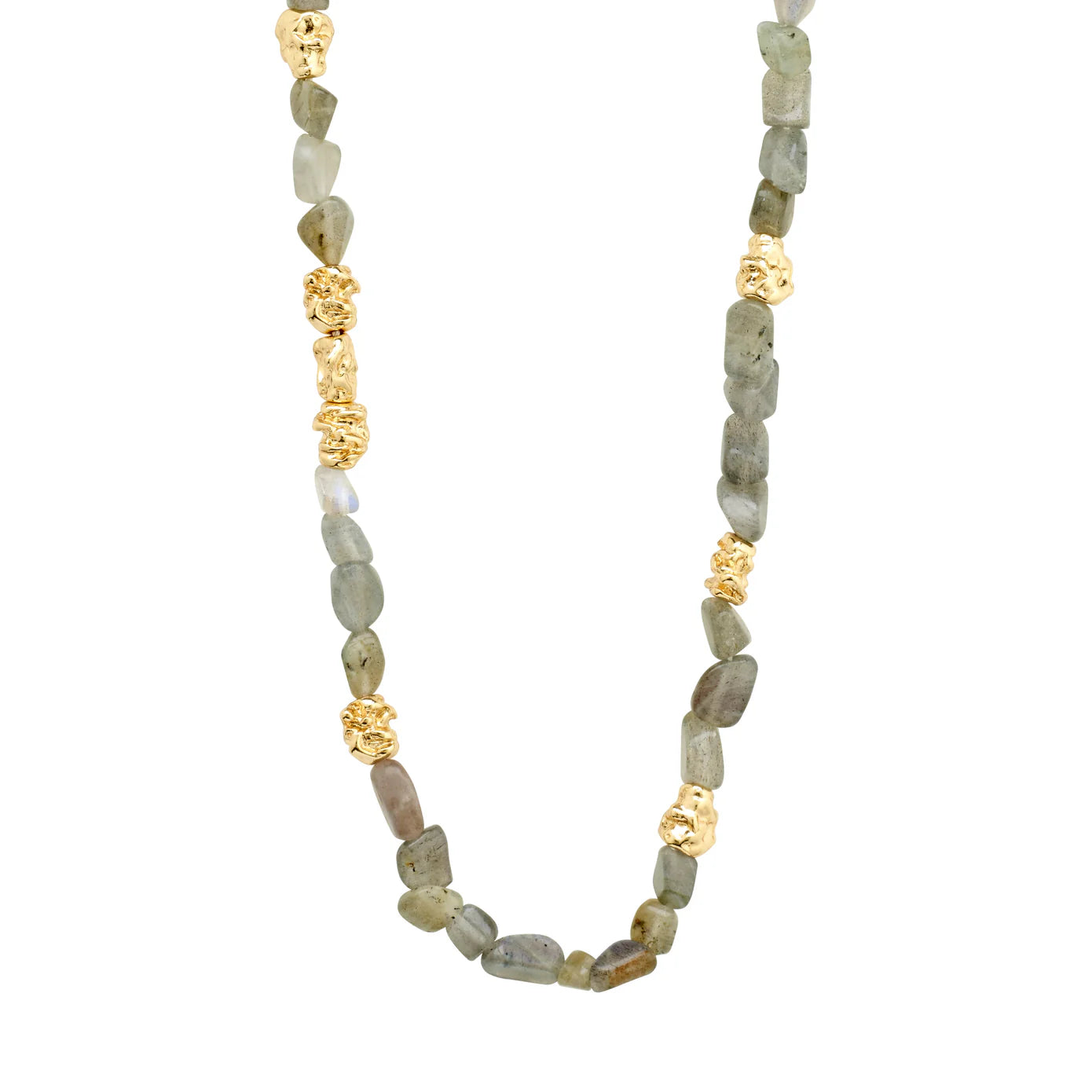 Ladies necklaces mixed metal -Trust Gold Plated Labradorite Necklace