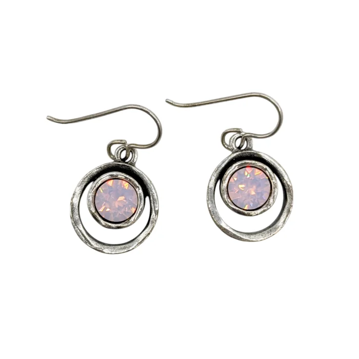 ladies earrings diamond-Skeeball Earrings by Patricia Locke - Rose