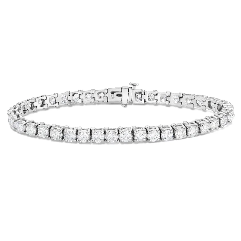 Ladies bracelets celestial charm -14K White Gold 10ct 5mm Diamond Tennis Bracelet