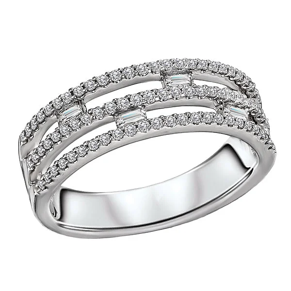 ladies rings mixed metal-Ladies Fashion Diamond Ring