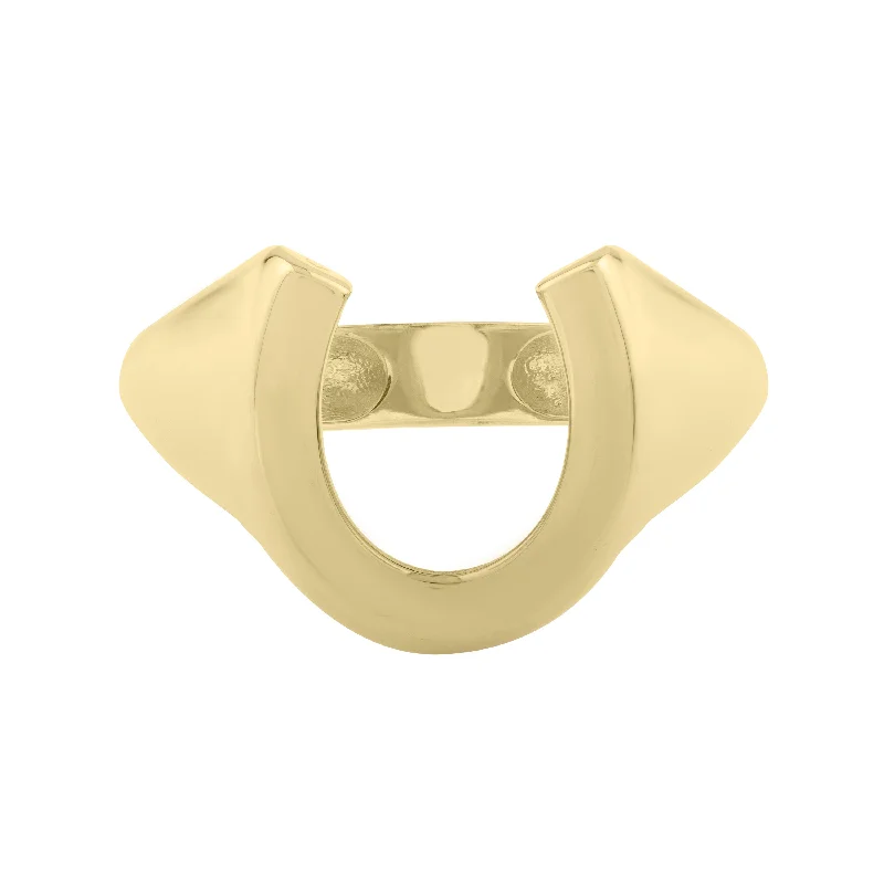 ladies rings achievement-14K Horseshoe Ring