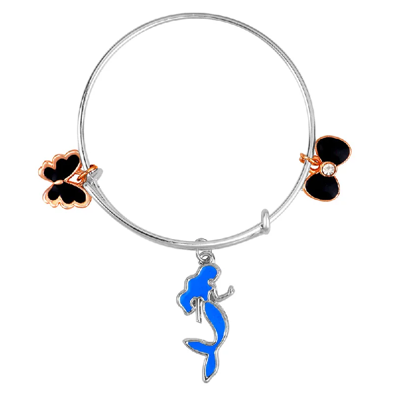 Ladies bracelets gothic shine -Mahi Mermaid Butterfly & Boo Shaped Enamel Work Charms Kids Bracelets for Girls (BRK1100970M)