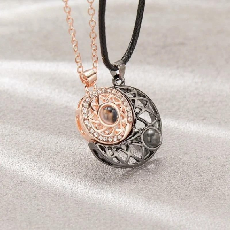 Ladies necklaces limited run -Matching Moon & Sun Magnetic Necklaces for Couples