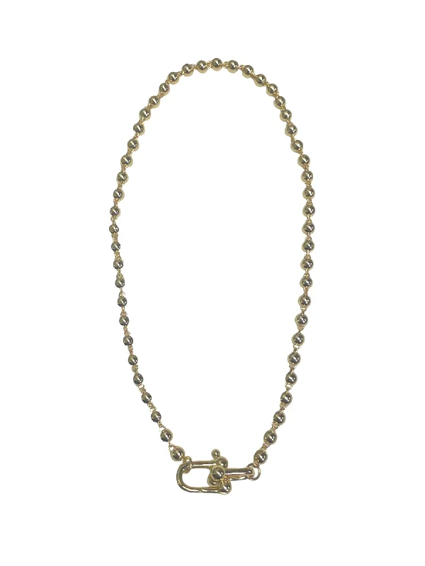 Ladies necklaces tropical vibe -Ball Chain Necklace - Gold