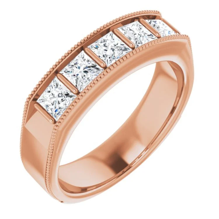 ladies rings sturdy-14K Rose 3/8 CTW Natural Diamond Ring