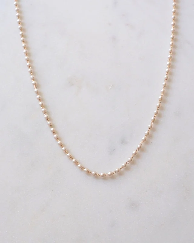 Ladies necklaces radiant drop -Petite Shell Pearl Necklace