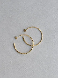 ladies earrings sale-Majestic Large Hoop Earrings