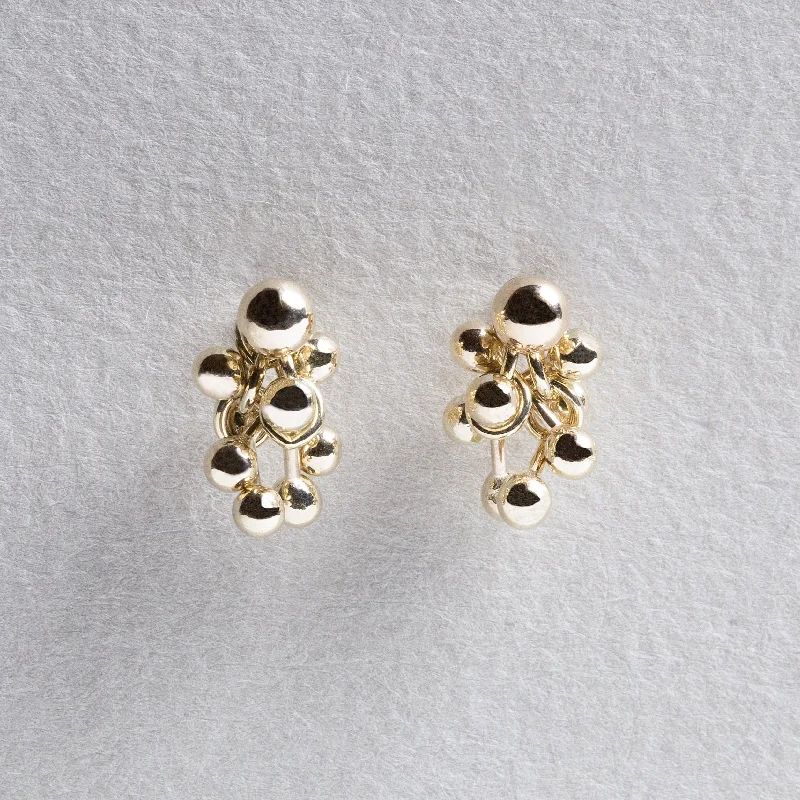 ladies earrings star-Molecule Droplet Stud Earrings