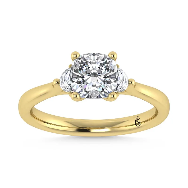 ladies engagement rings understated-14K Yellow Gold Lab Grown Diamond 1 1/6 Ct.Tw. Engagement Ring