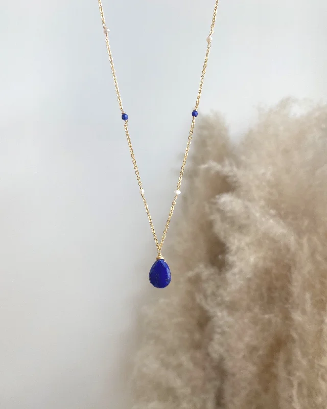 Ladies necklaces sister shine -Lapis Lazuli Bohemian Necklace