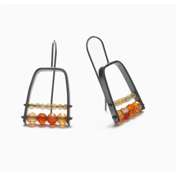 ladies earrings chakra-AM01LE Small Square Arc Earring