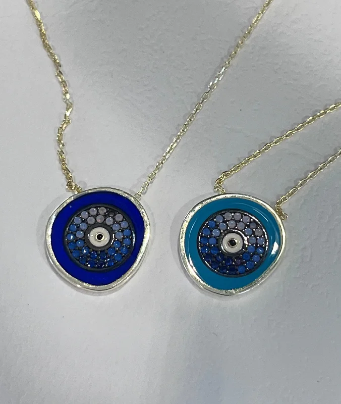 Ladies necklaces scottish charm -Kraken Mandala Eye Necklace