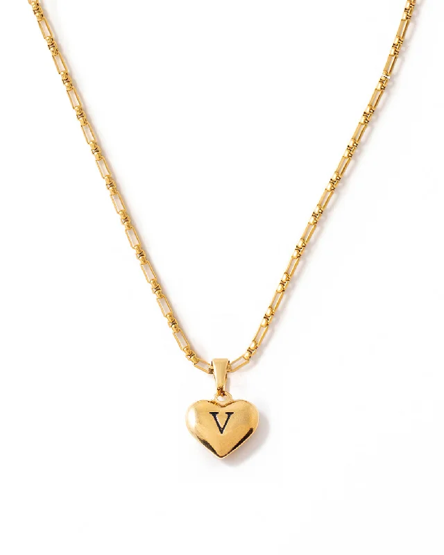 Ladies necklaces yellow charm -Pulse Gold Necklace