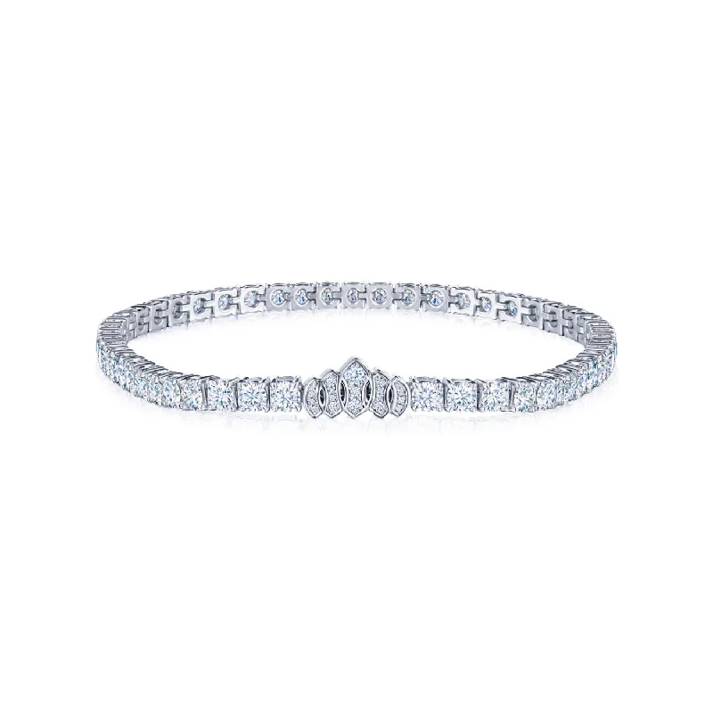 Ladies bracelets scratch free -KWIAT Riviera Collection Tiara Diamond Tennis Bracelet B-15696-GROUP-PLAT