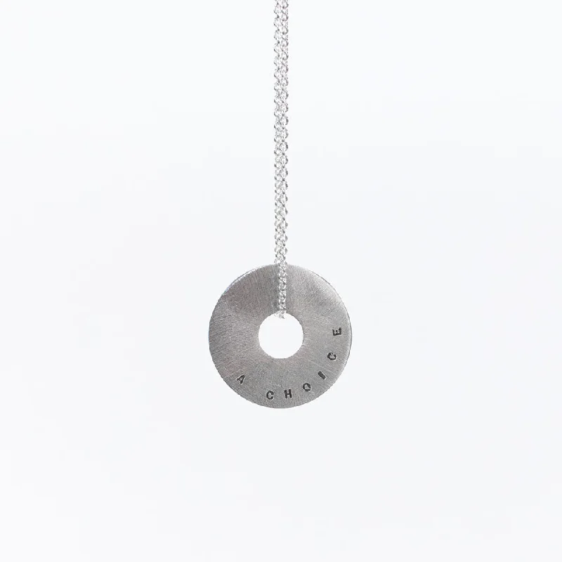 Ladies necklaces side stones -Small Halo Necklace