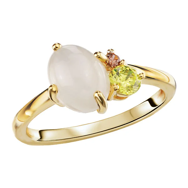 ladies rings flush-Ladies Fashion Gemstone Ring