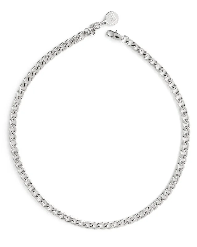 Ladies necklaces 1920s glamour -Cobain Silver Necklace