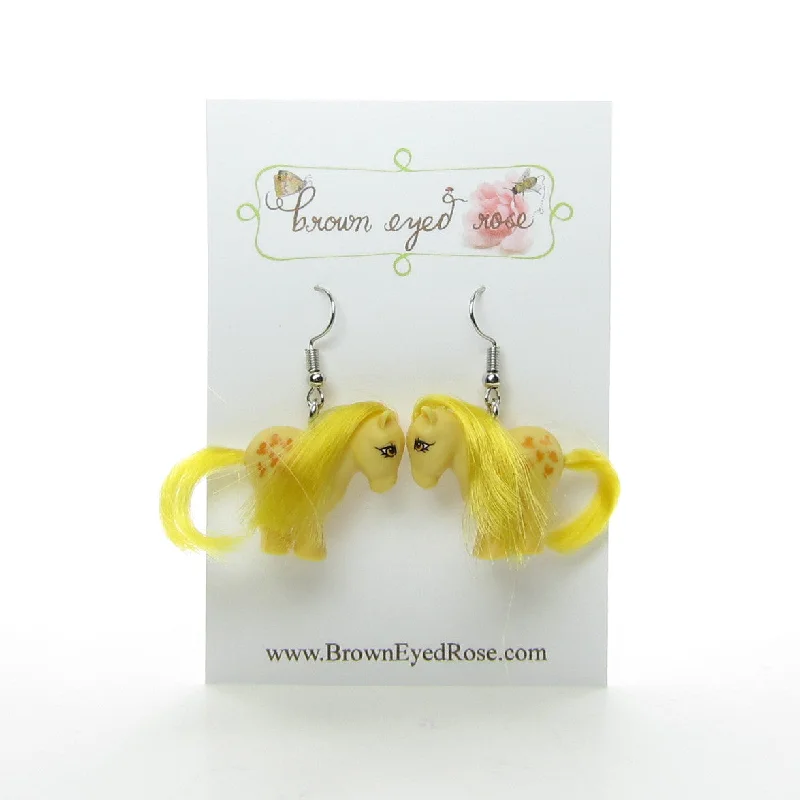 ladies earrings gift-Butterscotch Retro My Little Pony Earrings