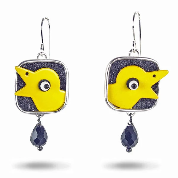 ladies earrings industrial-Canary Earrings