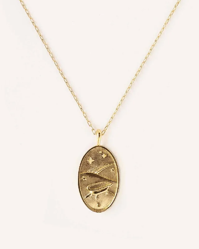 Ladies necklaces baguette accent -Taurus | 10K Solid Gold Zodiac Necklace