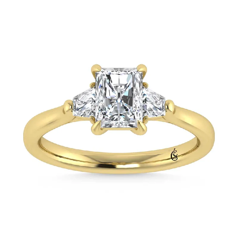 ladies engagement rings second hand-14K Yellow Gold Lab Grown Diamond 1 1/4 Ct.Tw. Engagement Ring