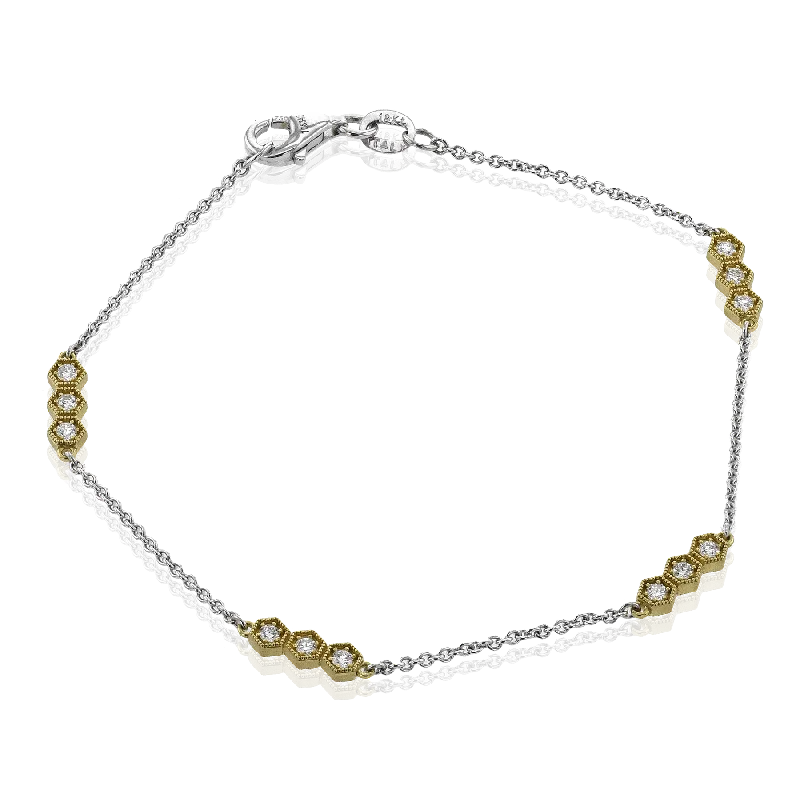 Ladies bracelets native charm -Bracelet in 18k Gold with Diamonds CB136